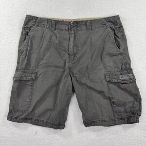 Union Bay Shorts Mens 38 Gray Cargo‎ Outdoor Hiking Gorpcore Normcore Distressed